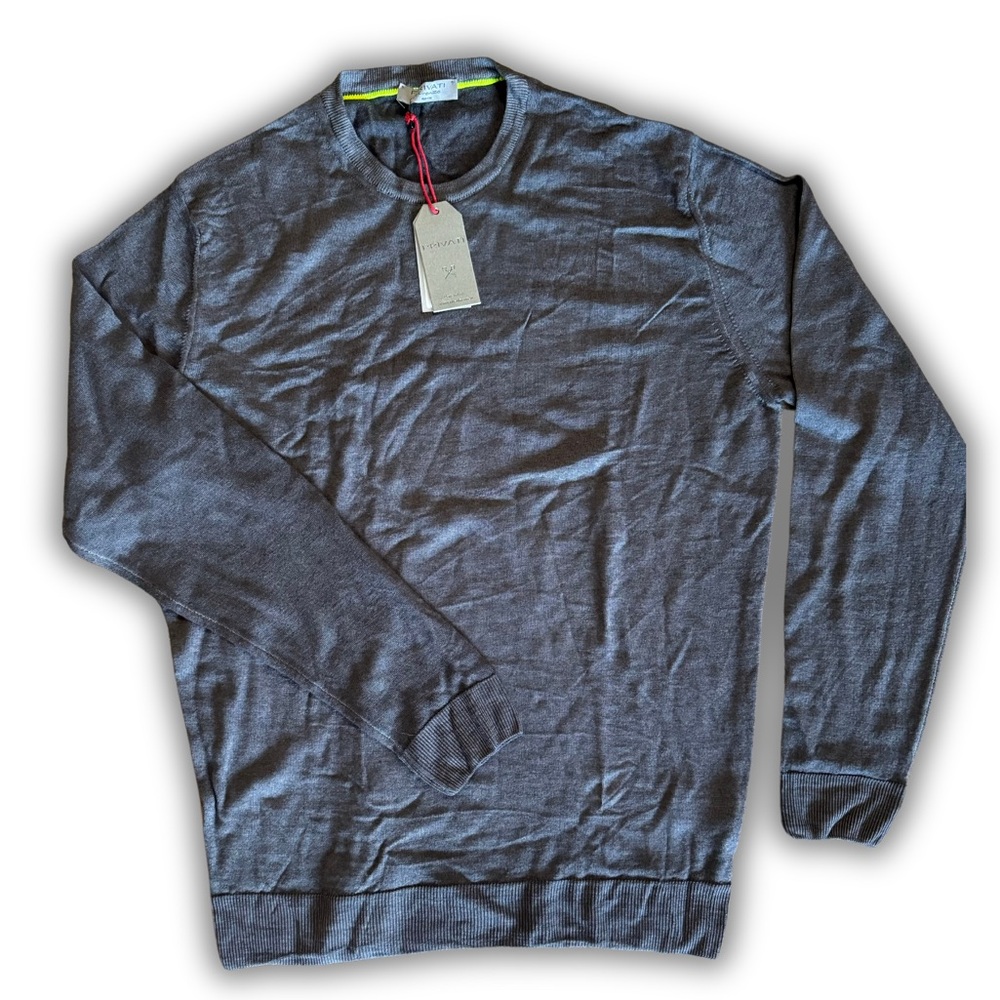 NWT | Privati Firenze | Gray Lightweight Pure Merino Wool Sweater | Size: M